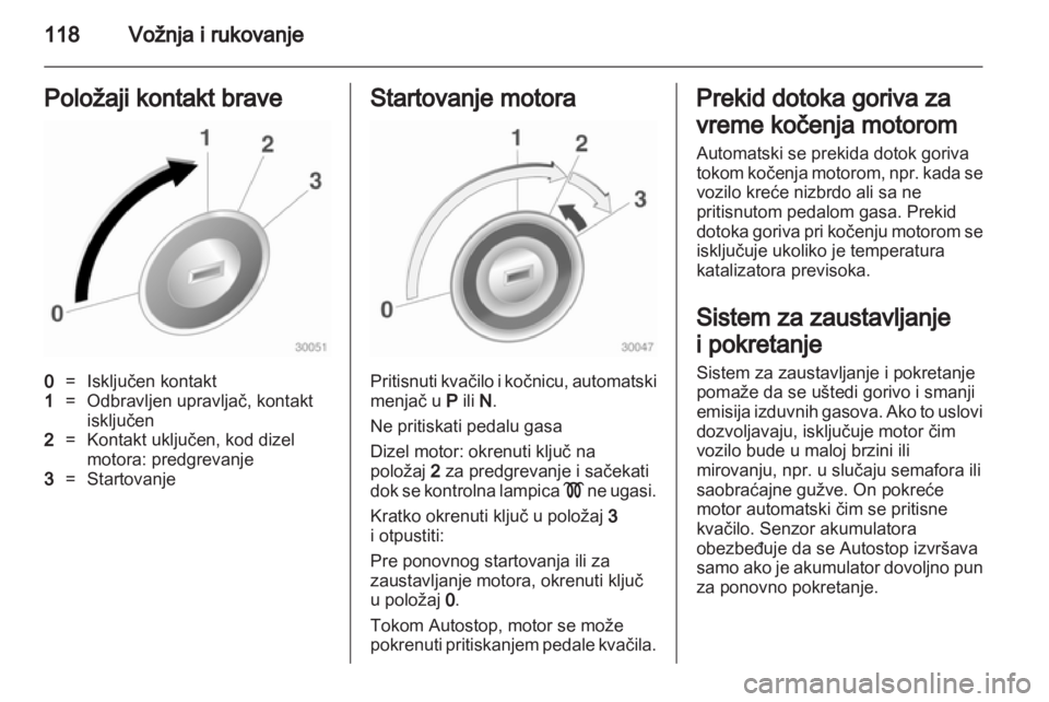 OPEL CORSA 2011  Uputstvo za upotrebu (in Serbian) 