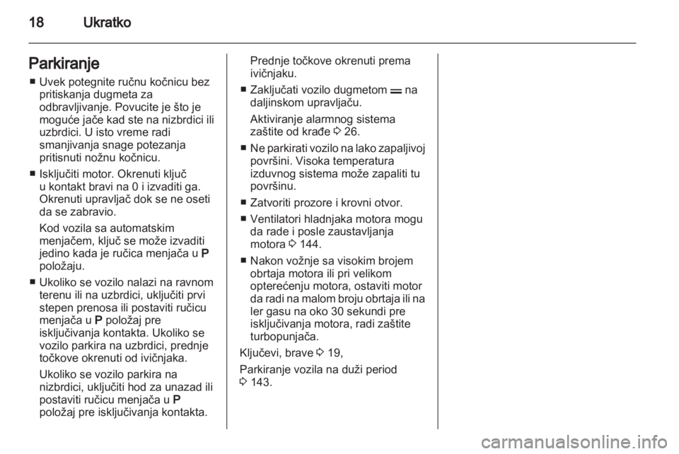 OPEL CORSA 2011  Uputstvo za upotrebu (in Serbian) 