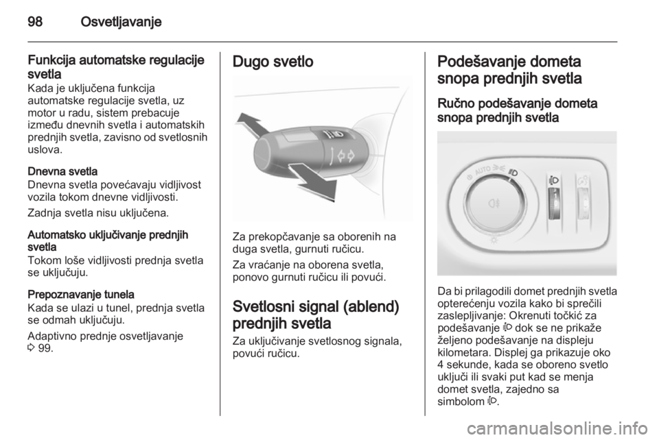 OPEL CORSA 2011  Uputstvo za upotrebu (in Serbian) 