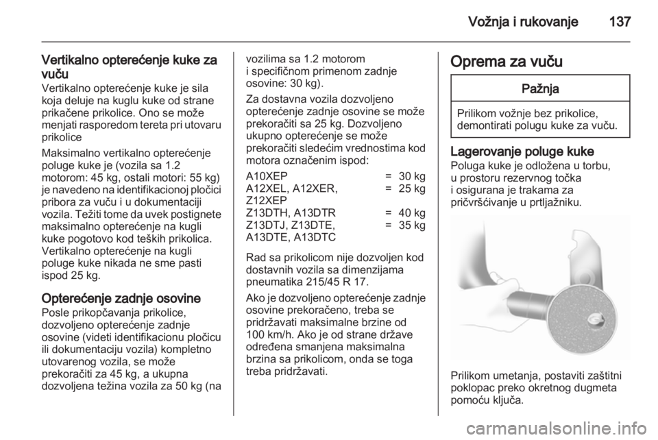 OPEL CORSA 2012  Uputstvo za upotrebu (in Serbian) 