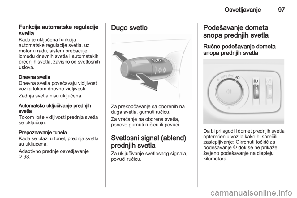 OPEL CORSA 2012  Uputstvo za upotrebu (in Serbian) 