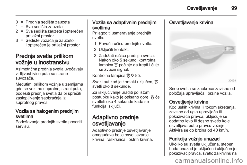 OPEL CORSA 2012.5  Uputstvo za upotrebu (in Serbian) 