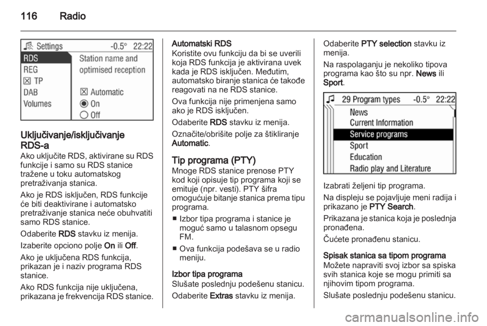 OPEL CORSA 2013  Uputstvo za rukovanje Infotainment sistemom (in Serbian) 