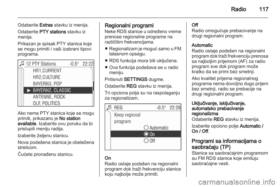 OPEL CORSA 2013  Uputstvo za rukovanje Infotainment sistemom (in Serbian) 