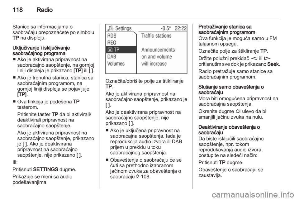OPEL CORSA 2013  Uputstvo za rukovanje Infotainment sistemom (in Serbian) 