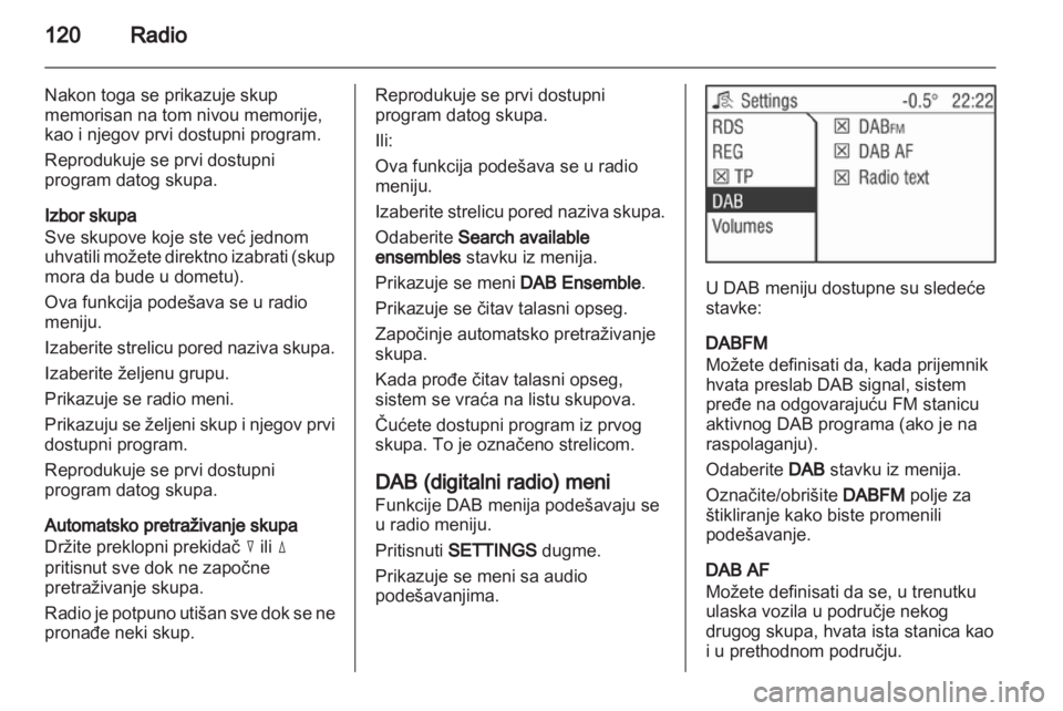 OPEL CORSA 2013  Uputstvo za rukovanje Infotainment sistemom (in Serbian) 