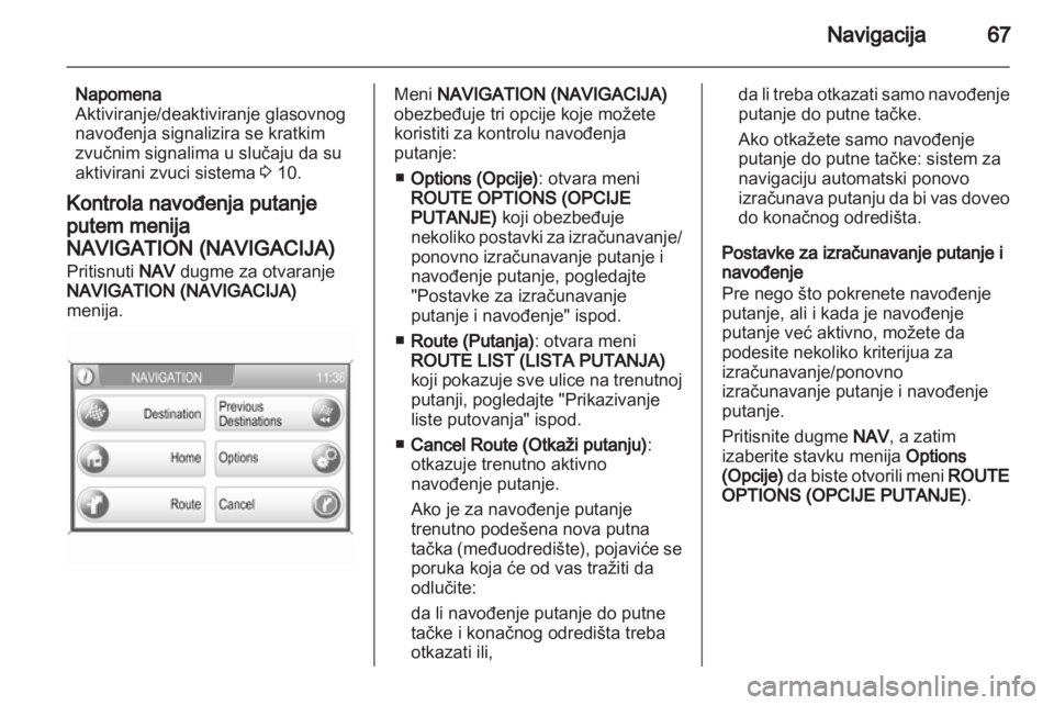 OPEL CORSA 2013  Uputstvo za rukovanje Infotainment sistemom (in Serbian) 