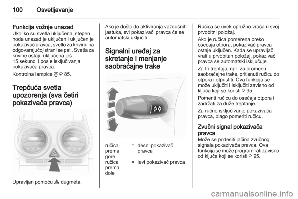 OPEL CORSA 2013  Uputstvo za upotrebu (in Serbian) 