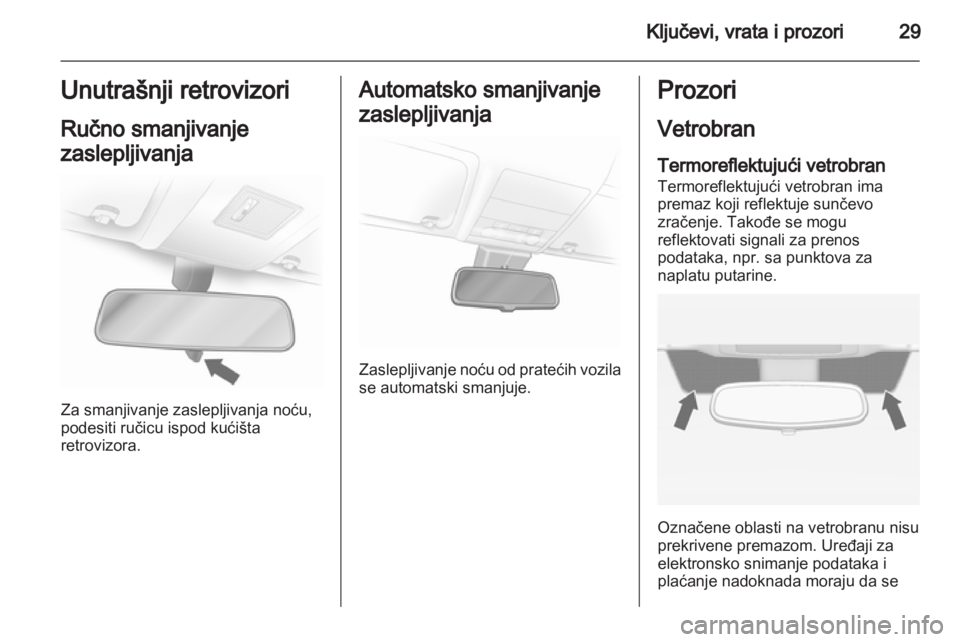 OPEL CORSA 2013  Uputstvo za upotrebu (in Serbian) 