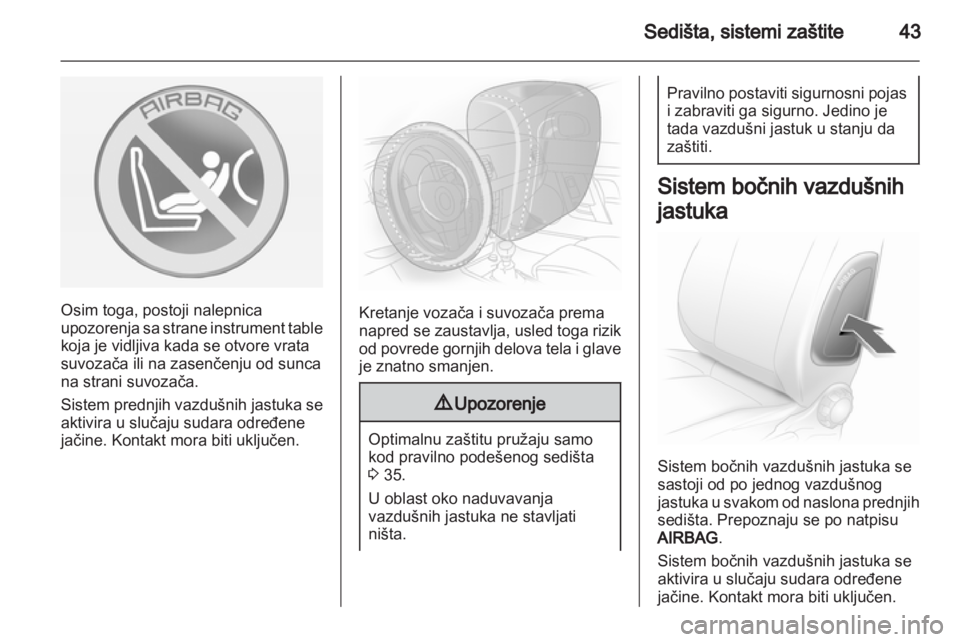 OPEL CORSA 2013  Uputstvo za upotrebu (in Serbian) 