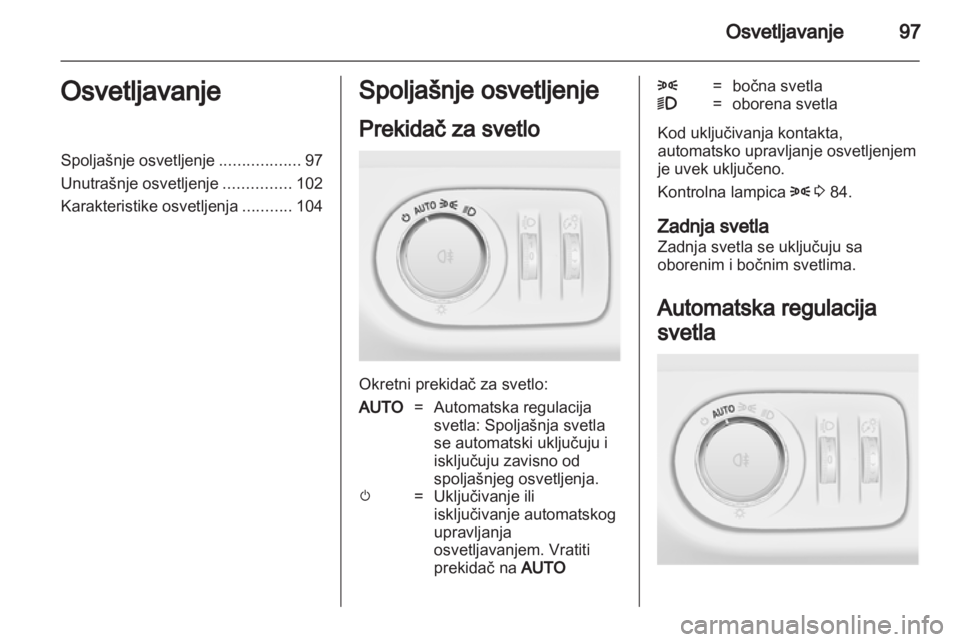OPEL CORSA 2013  Uputstvo za upotrebu (in Serbian) 