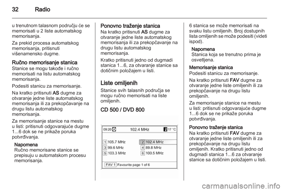 OPEL INSIGNIA 2010.5  Uputstvo za rukovanje Infotainment sistemom (in Serbian) 