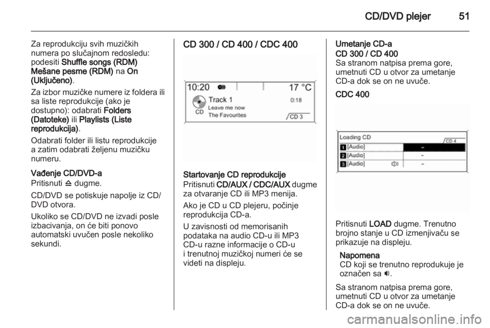 OPEL INSIGNIA 2010.5  Uputstvo za rukovanje Infotainment sistemom (in Serbian) 