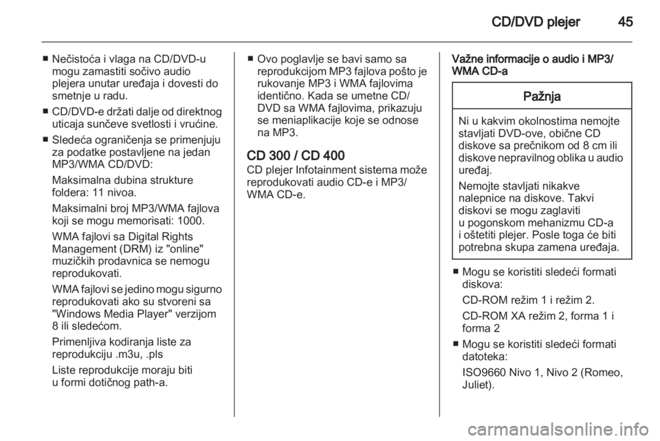 OPEL INSIGNIA 2011  Uputstvo za rukovanje Infotainment sistemom (in Serbian) 