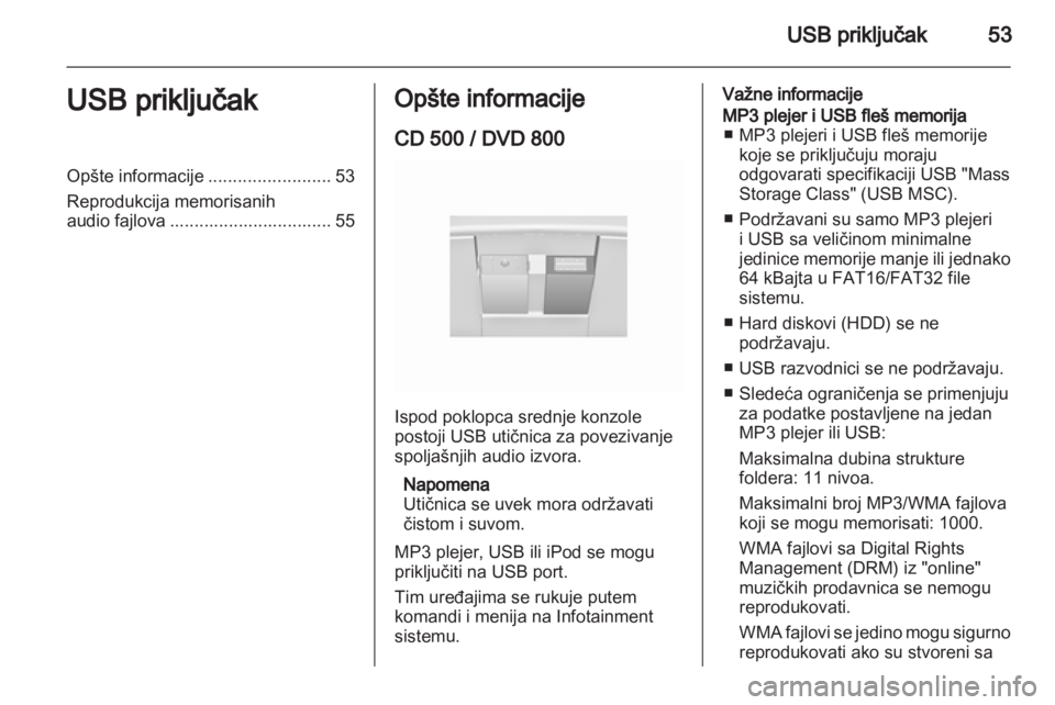 OPEL INSIGNIA 2011  Uputstvo za rukovanje Infotainment sistemom (in Serbian) 