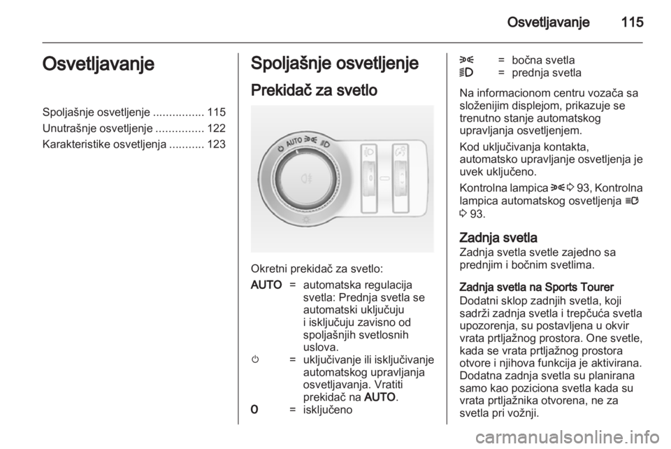 OPEL INSIGNIA 2011  Uputstvo za upotrebu (in Serbian) 