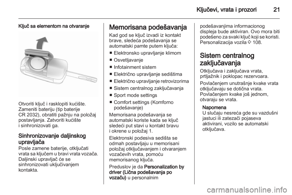OPEL INSIGNIA 2011  Uputstvo za upotrebu (in Serbian) 