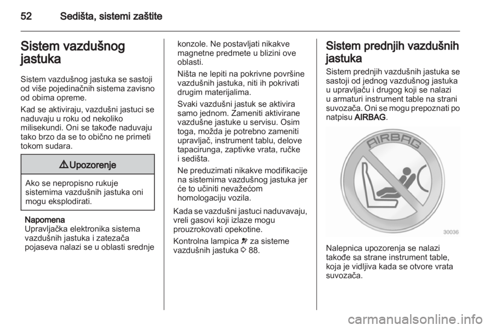 OPEL INSIGNIA 2011  Uputstvo za upotrebu (in Serbian) 