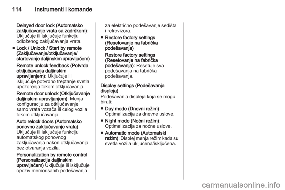 OPEL INSIGNIA 2012  Uputstvo za upotrebu (in Serbian) 