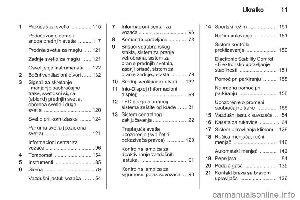 OPEL INSIGNIA 2012  Uputstvo za upotrebu (in Serbian) 