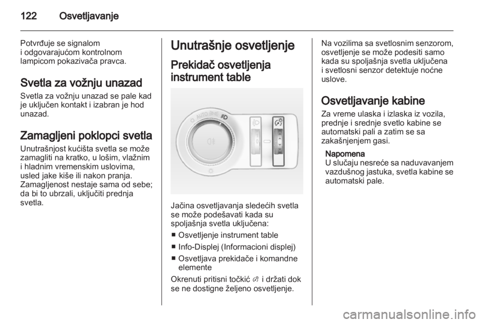 OPEL INSIGNIA 2012  Uputstvo za upotrebu (in Serbian) 
