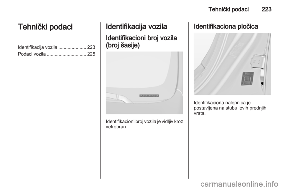 OPEL INSIGNIA 2012  Uputstvo za upotrebu (in Serbian) 