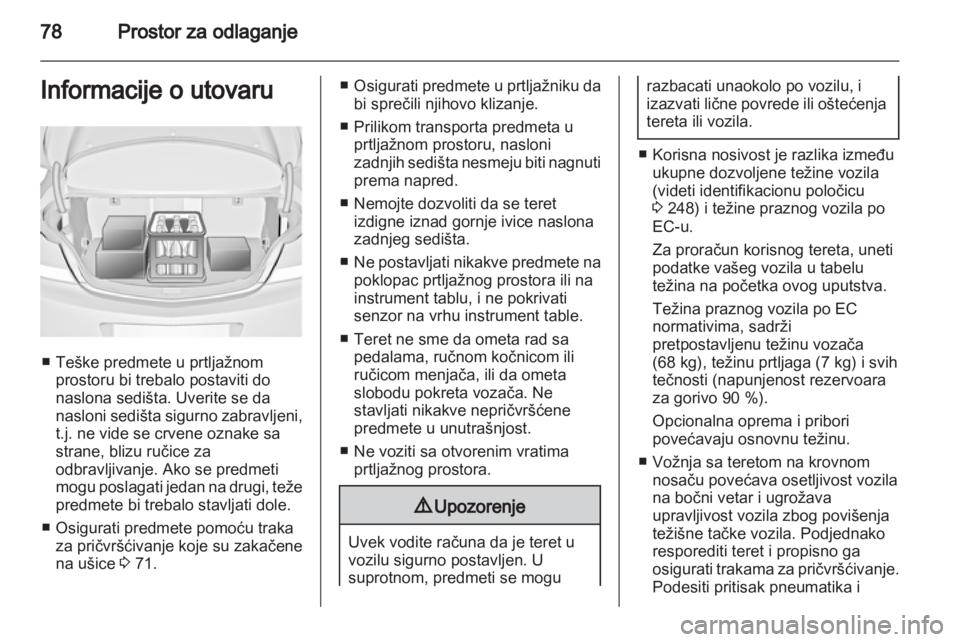 OPEL INSIGNIA 2013  Uputstvo za upotrebu (in Serbian) 