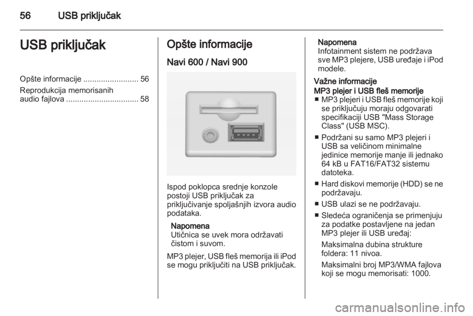 OPEL INSIGNIA 2013.5  Uputstvo za rukovanje Infotainment sistemom (in Serbian) 
