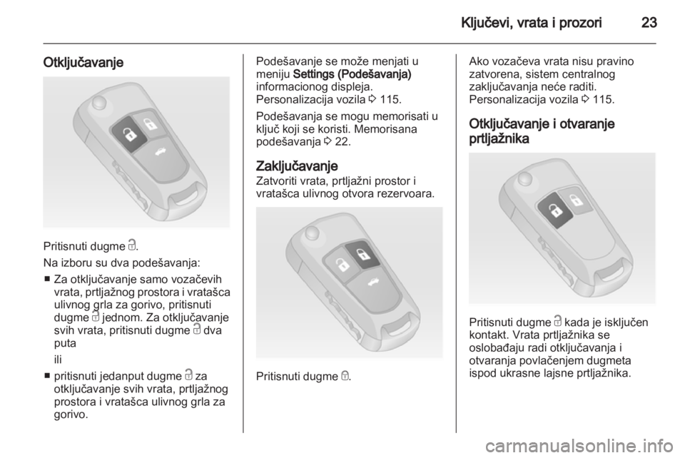 OPEL INSIGNIA 2013.5  Uputstvo za upotrebu (in Serbian) 