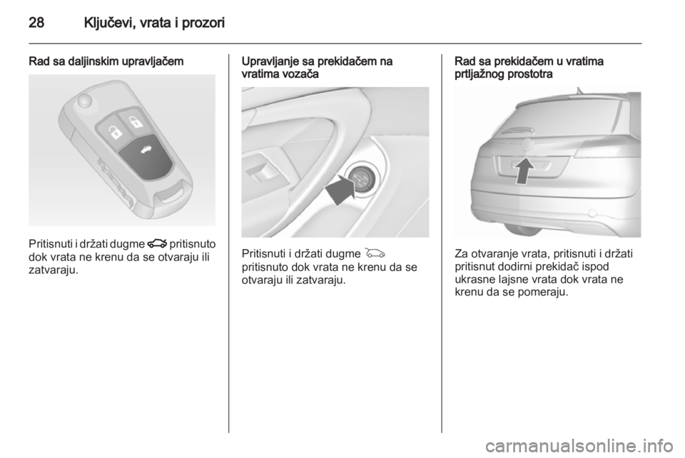 OPEL INSIGNIA 2013.5  Uputstvo za upotrebu (in Serbian) 