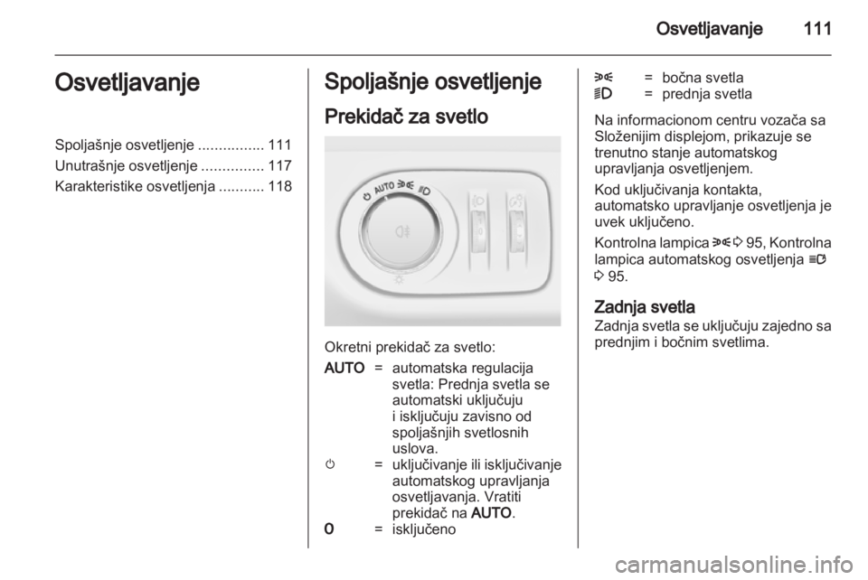 OPEL MERIVA 2011  Uputstvo za upotrebu (in Serbian) 