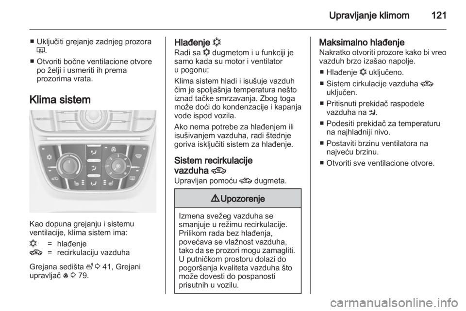 OPEL MERIVA 2011  Uputstvo za upotrebu (in Serbian) 