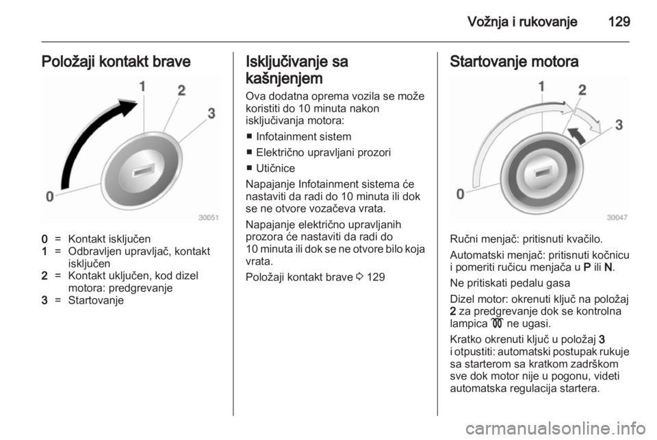 OPEL MERIVA 2011  Uputstvo za upotrebu (in Serbian) 