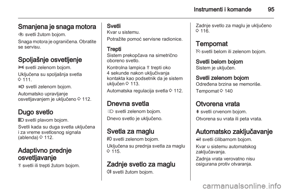 OPEL MERIVA 2011  Uputstvo za upotrebu (in Serbian) 