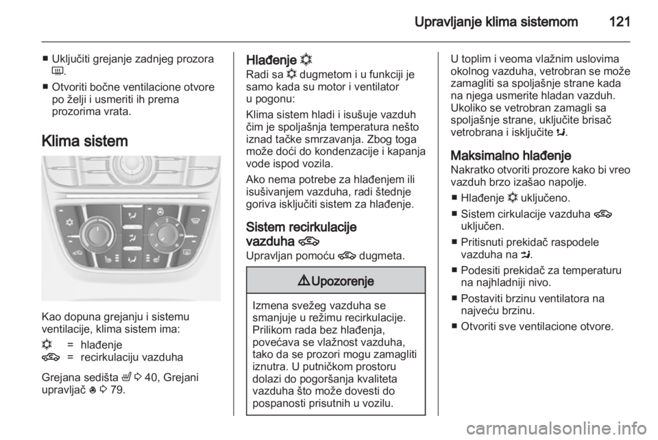 OPEL MERIVA 2011.5  Uputstvo za upotrebu (in Serbian) 