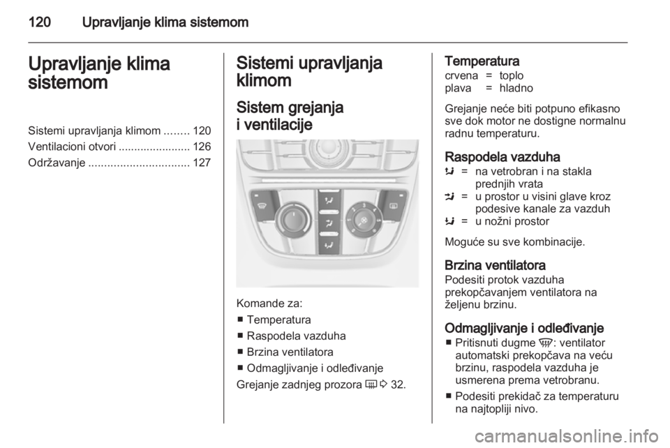 OPEL MERIVA 2012  Uputstvo za upotrebu (in Serbian) 