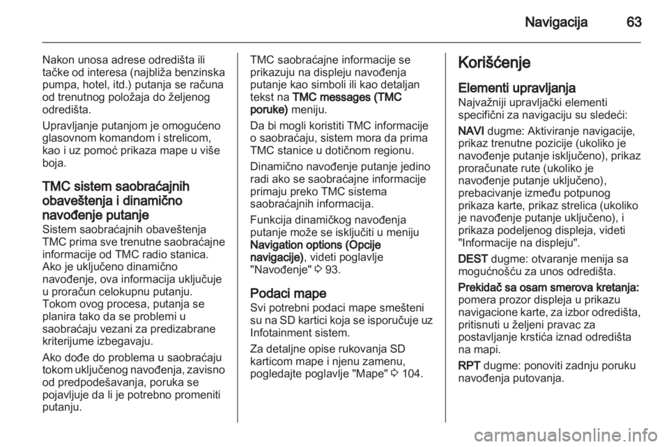 OPEL MERIVA 2013  Uputstvo za rukovanje Infotainment sistemom (in Serbian) 
