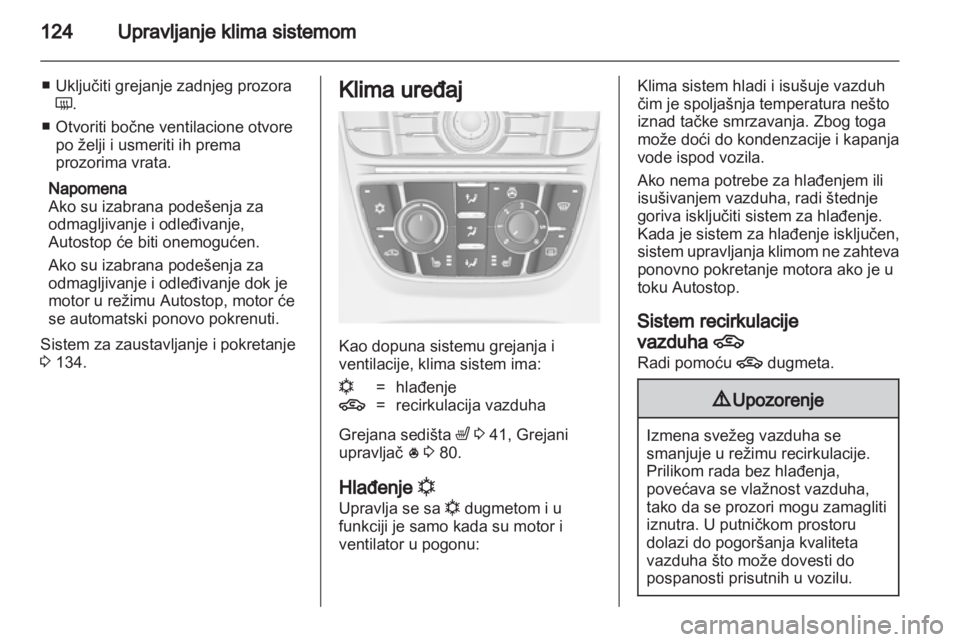 OPEL MERIVA 2013.5  Uputstvo za upotrebu (in Serbian) 