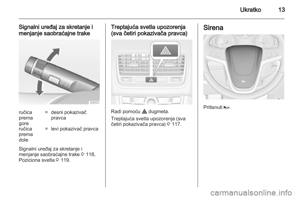 OPEL MERIVA 2013.5  Uputstvo za upotrebu (in Serbian) 