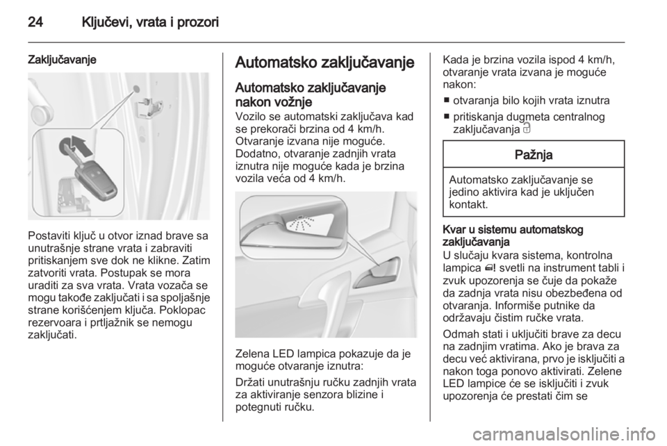 OPEL MERIVA 2013.5  Uputstvo za upotrebu (in Serbian) 