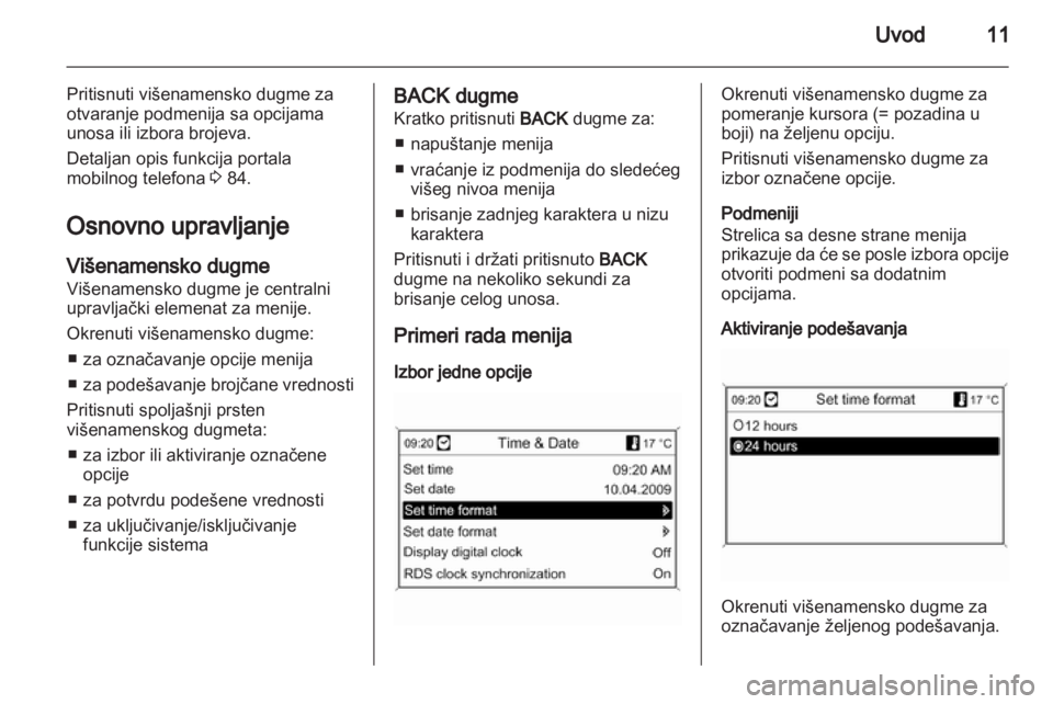 OPEL MOKKA 2013  Uputstvo za rukovanje Infotainment sistemom (in Serbian) 