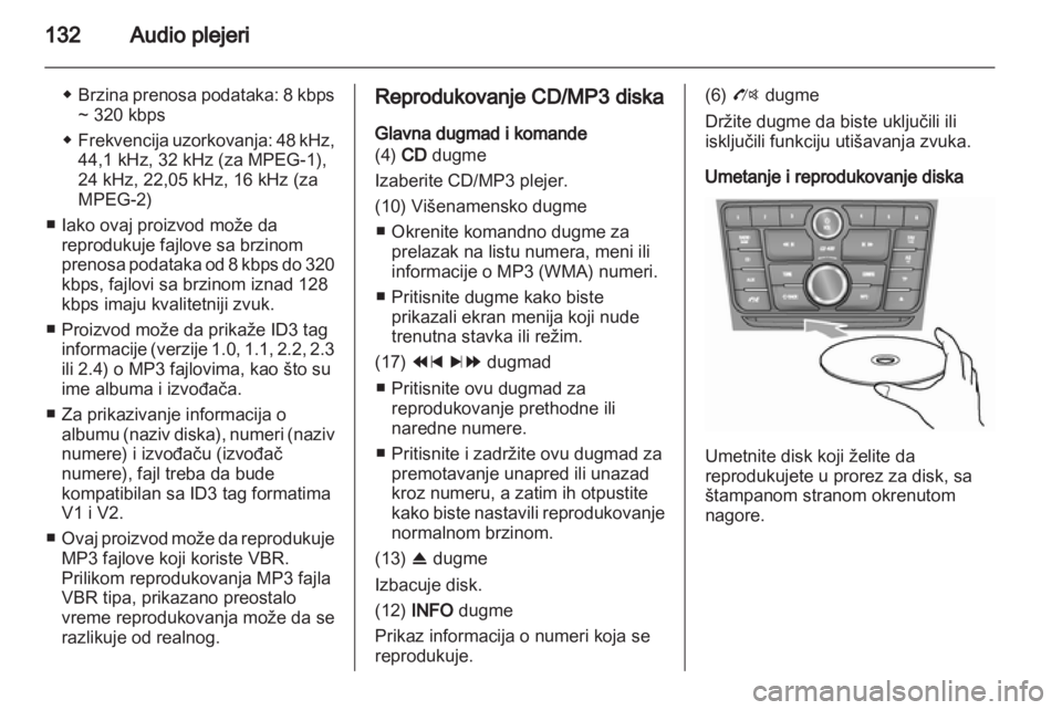 OPEL MOKKA 2013  Uputstvo za rukovanje Infotainment sistemom (in Serbian) 