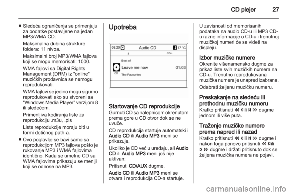 OPEL MOKKA 2013  Uputstvo za rukovanje Infotainment sistemom (in Serbian) 