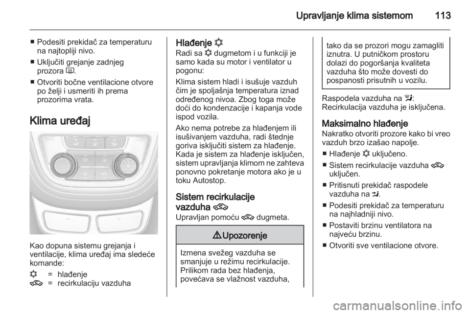 OPEL MOKKA 2013  Uputstvo za upotrebu (in Serbian) 