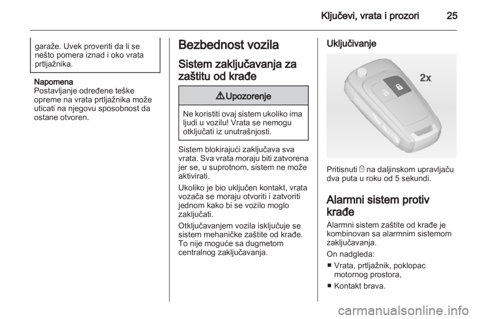 OPEL MOKKA 2013  Uputstvo za upotrebu (in Serbian) 
