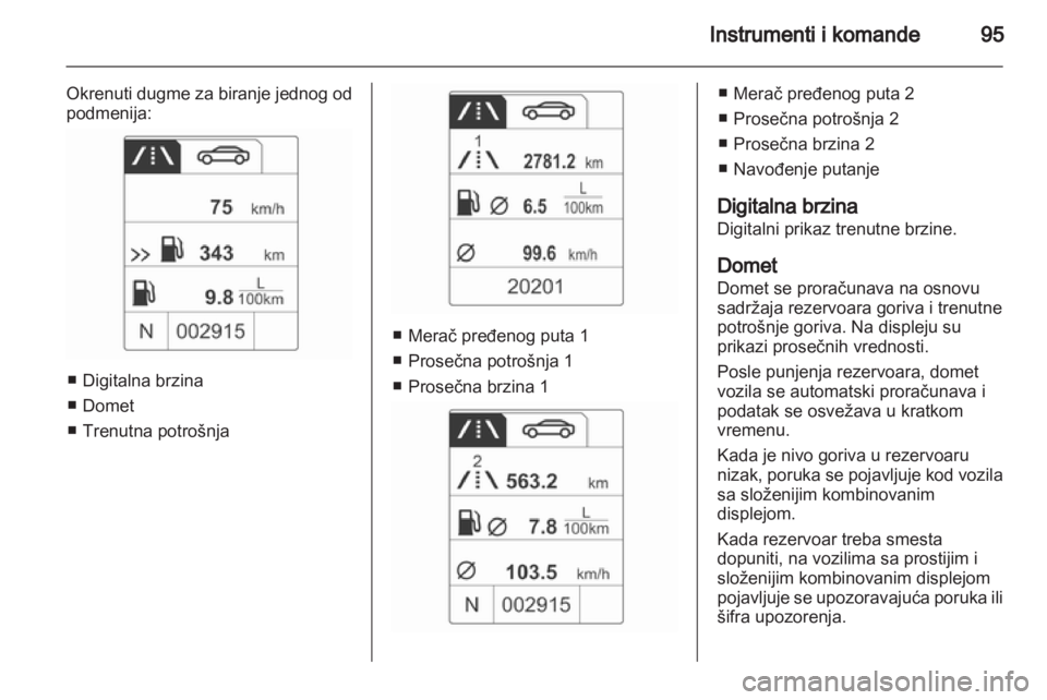 OPEL MOKKA 2013  Uputstvo za upotrebu (in Serbian) 