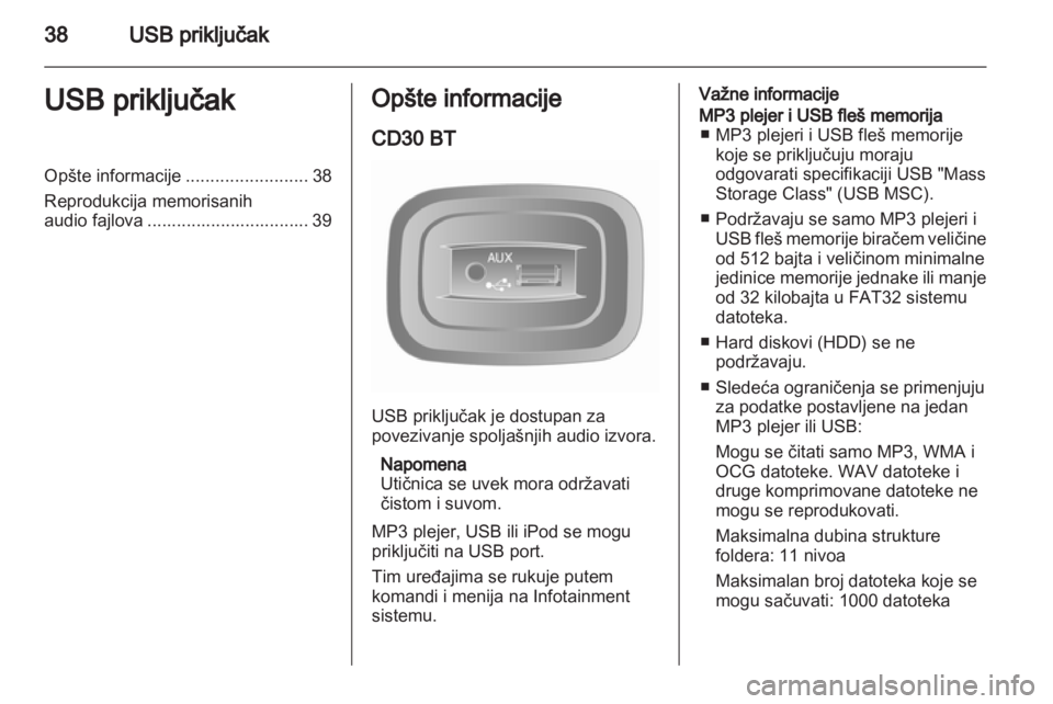 OPEL VIVARO 2012  Uputstvo za rukovanje Infotainment sistemom (in Serbian) 