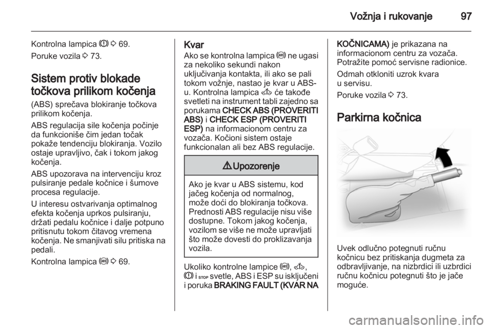 OPEL VIVARO 2011  Uputstvo za upotrebu (in Serbian) 