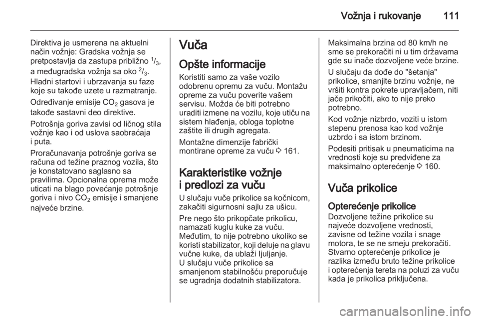 OPEL VIVARO 2011.5  Uputstvo za upotrebu (in Serbian) 