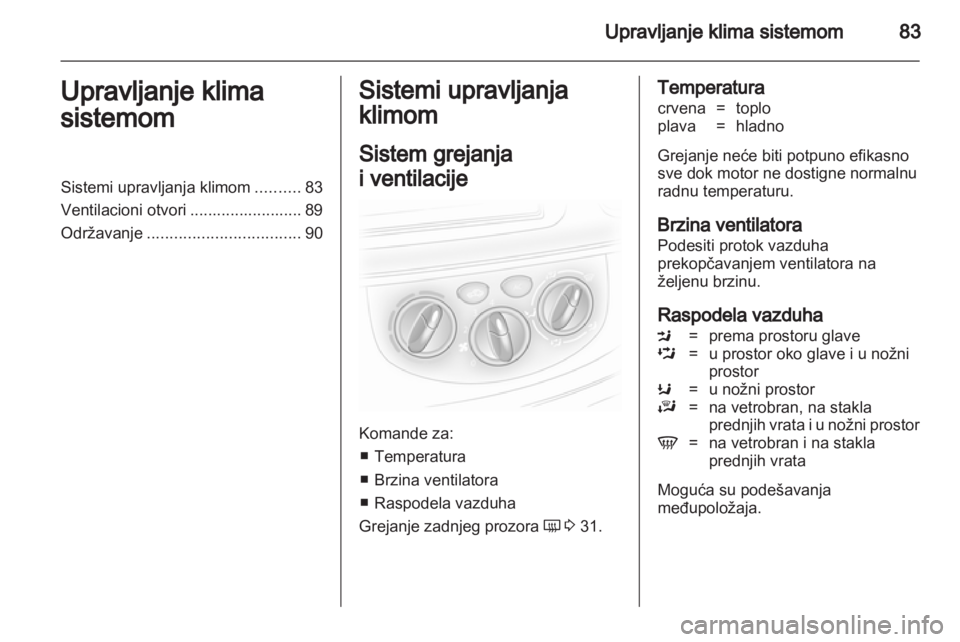 OPEL VIVARO 2011.5  Uputstvo za upotrebu (in Serbian) 